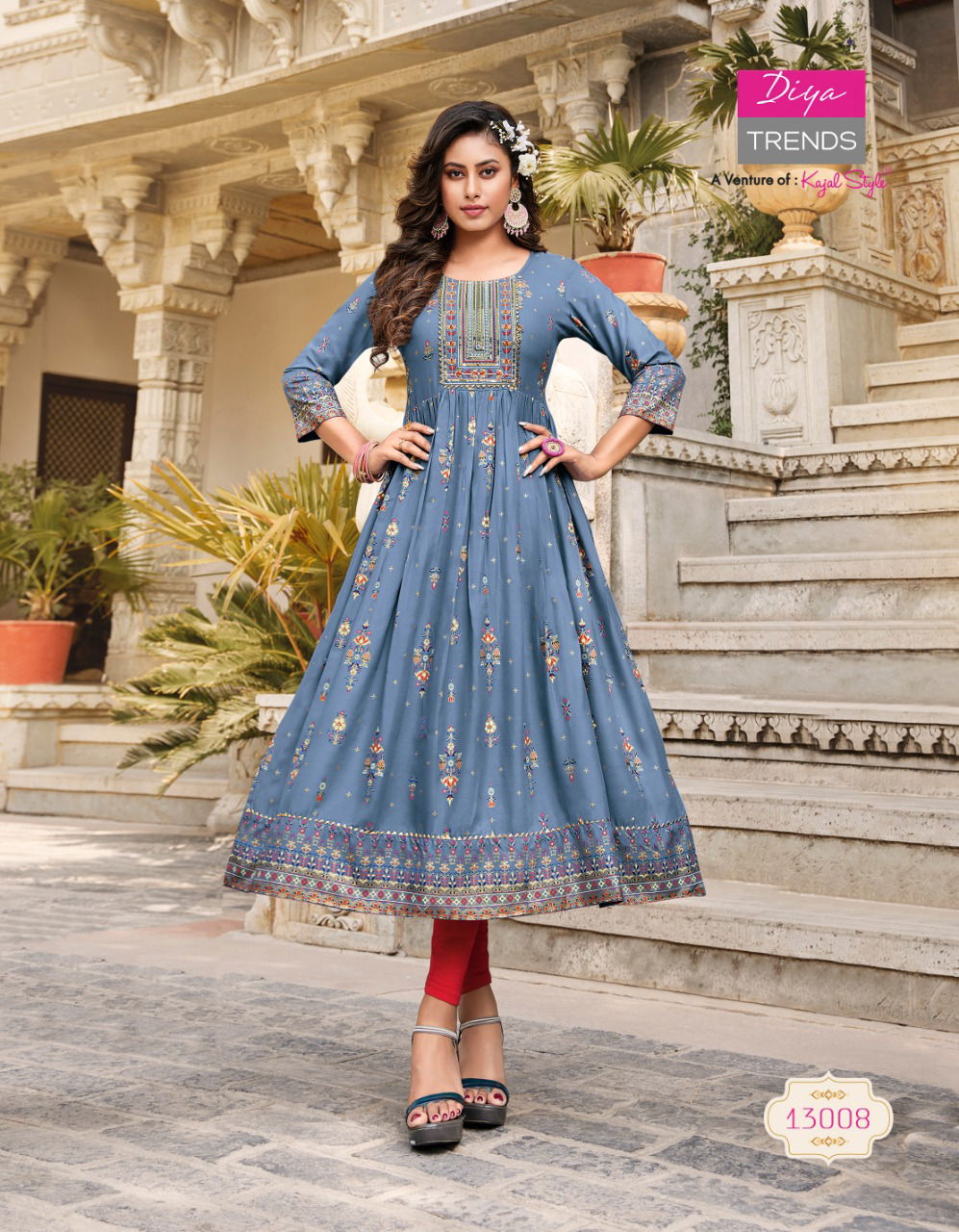 Diya Trends Ethnicity Vol 13 Fancy Festive Wear Wholesale Designer Kurtis Catalog